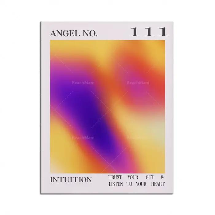 Affiche de Halo Tir d'Ange, Grainy Gradient, Impression d'Massage, Art Esthétique, Décoration de la Maison des Années 70, Affiche Murale à la Mode