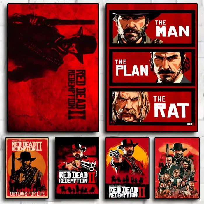 Affiche d'exposition de peinture et de calligraphie Red Dead Redemption 2
