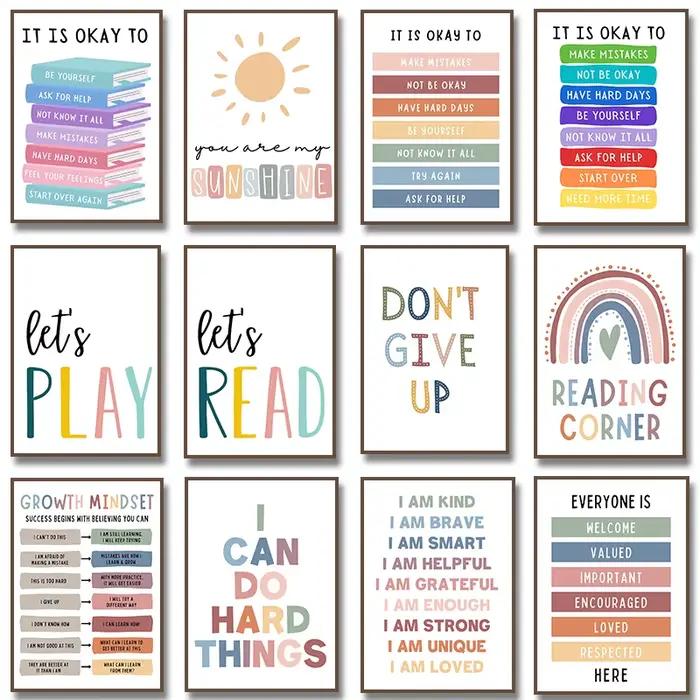 Affiche d'affirmations positives pour enfants