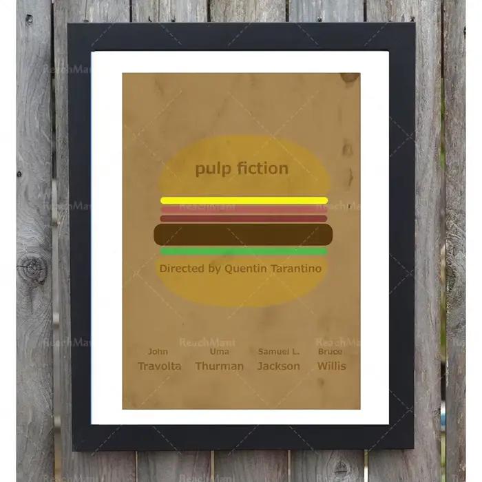 Affiche imprimée de film minimaliste, Pulp Fiction, Film