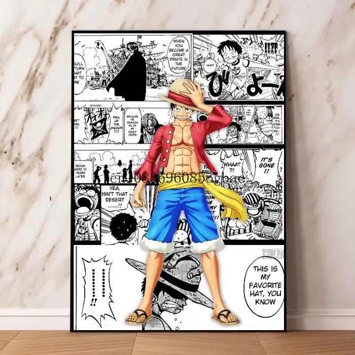Affiche une pièce, peinture sur toile, singe D. Luffy, décoration de maison, sans cadre, Anime, Art mural, décoration de maison, image, cadeau pour enfants