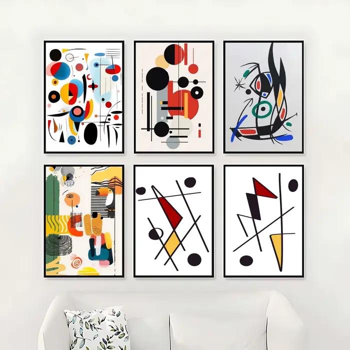 Affiche d'exposition abstraite vintage Joan Miro sans cadre