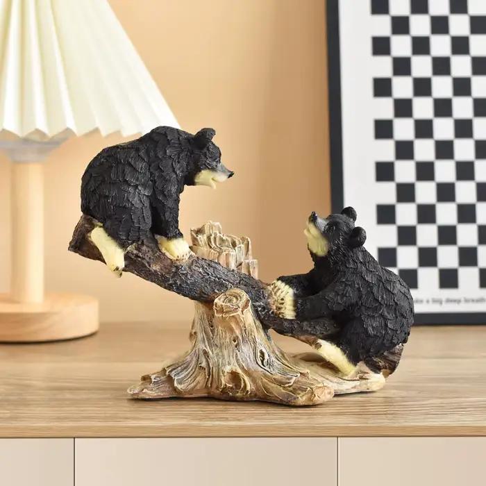 Présentoir ours noir, décoration de maison