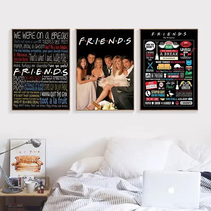 Affiches et imprimés de série TV classiques Friends, images murales, salon, chambre à coucher, décoration de la maison