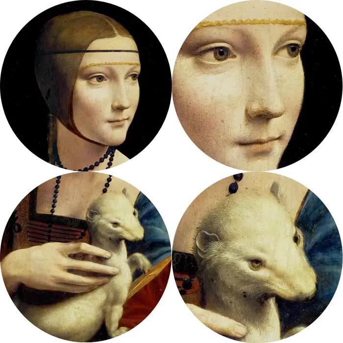 La dame avec une Ermine toile Art peintures reproductions sur le mur par Leonardo Da Vinci célèbre