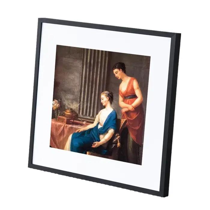 Cadre photo carré en aluminium pour mur