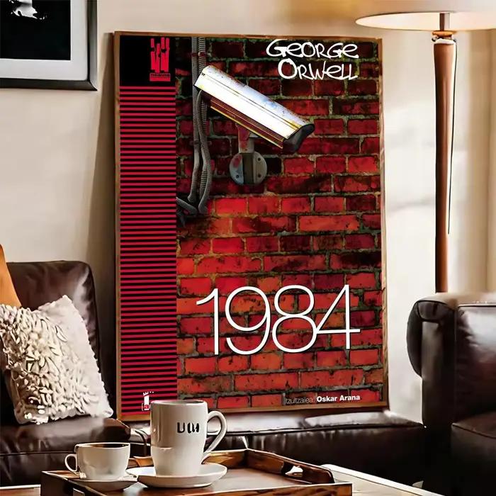 1984 G-George O-Orwell affiche HD autocollants muraux auto-adhésifs peinture murale | décalcomanies pour chambre et salon | cadeau de décoration intérieure