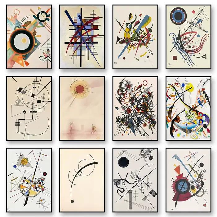 Wassily Kandinsky affiche toile mur Art impression murale abstraite peinture décorative moderne décor à la maison cadeau pour amis sans cadre