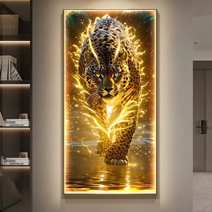 Nouvelle peinture décorative de style chinois pour hall d'entrée avec une bonne symbolique, vase, salon, couloir, murale de fond, LED