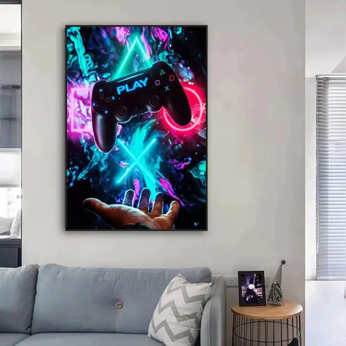 Peintures sur toile de manette de jeu de Style Punk