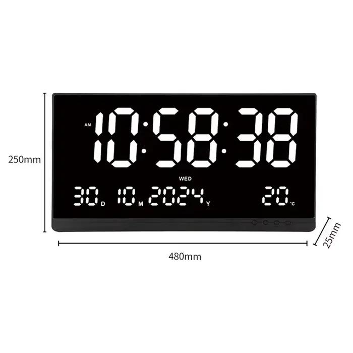 Grande horloge murale numérique de 21 pouces