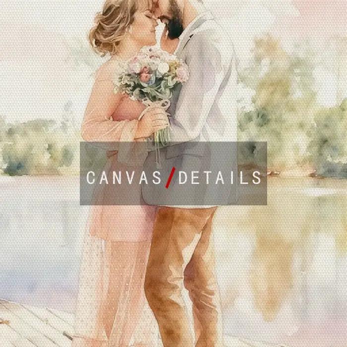 Affiche de peinture aquarelle personnalisée de Photo