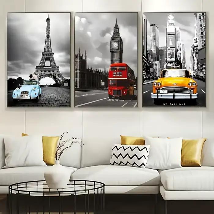 3 ensembles d'affiches en toile