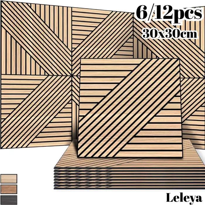 Panneau mural décoratif en bois à coller