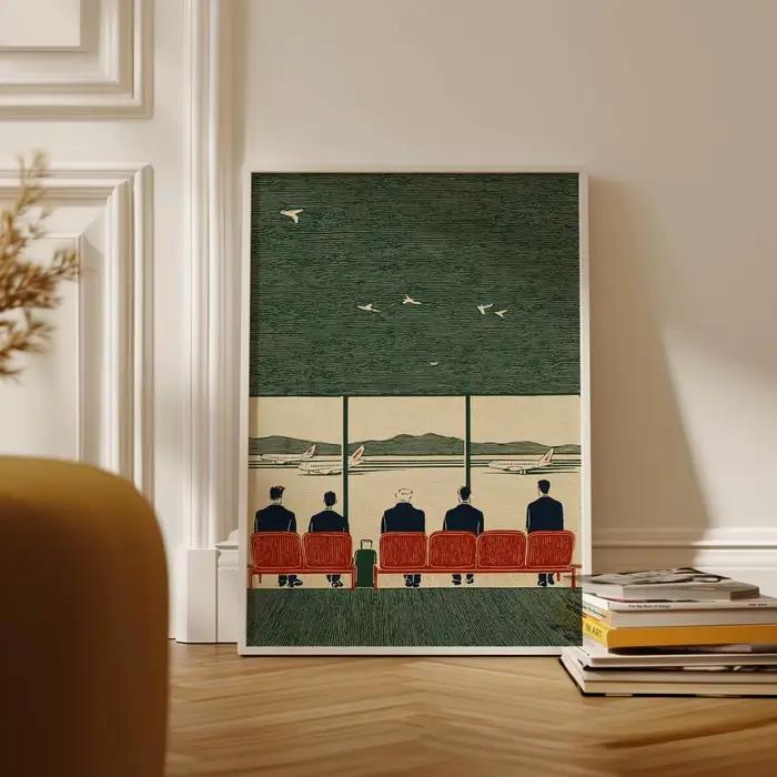 Affiches sur toile Vintage « Salon d'aéroport »