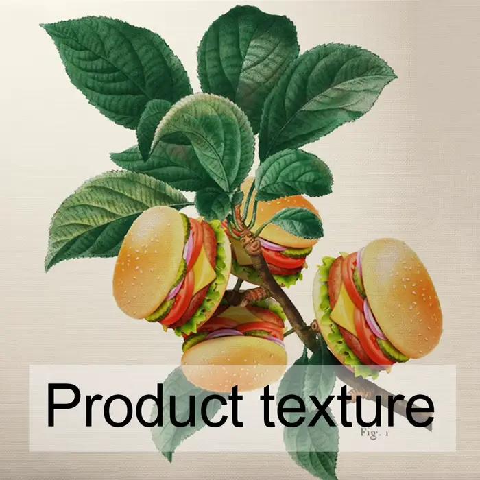 Affiches et impressions amusantes de plantes de hamburger de cuisine