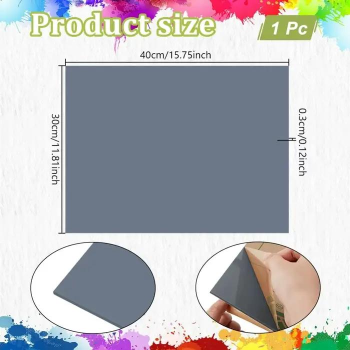Palette de peinture en verre grise