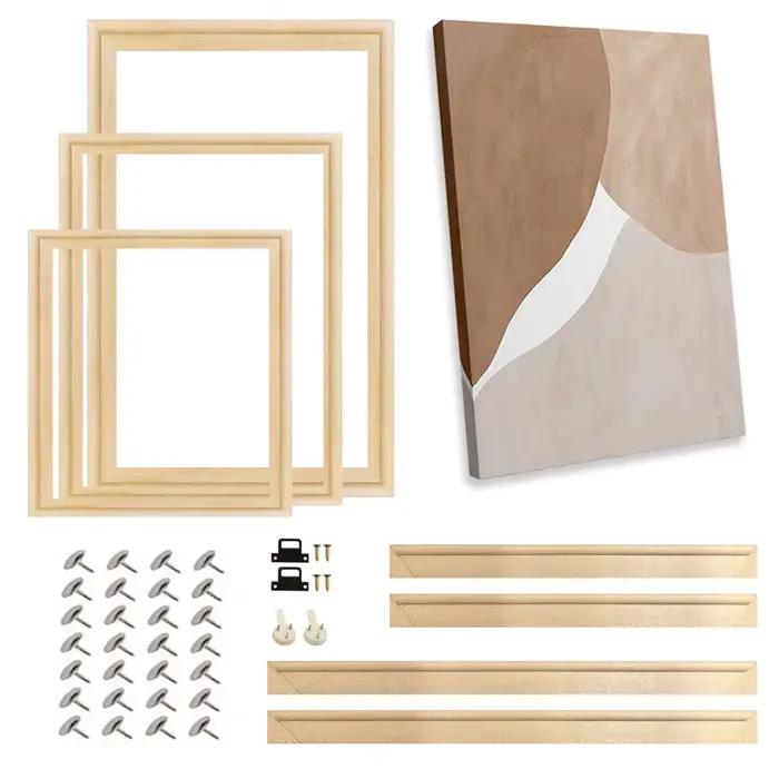 40x80 50x100 cadre photo en bois naturel pour mur toile