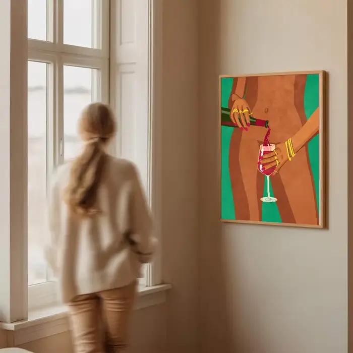 Affiche colorée de surf imprimée