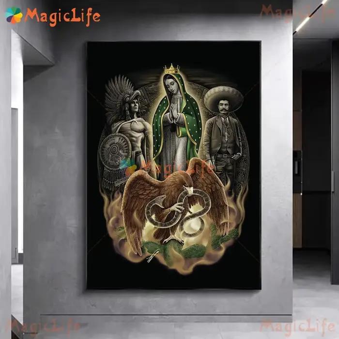 Madonn affiche le jour de la vierge de Guadalupe au mexique mur Art toile peinture photo pour salon décoration