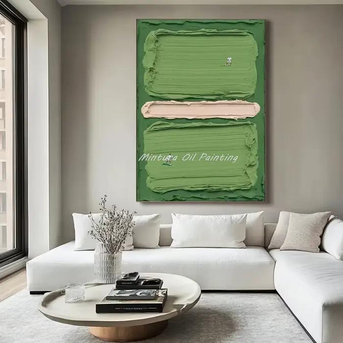 Mintura, peinture à l'huile sur toile de terrain de Tennis vert à Texture abstraite peinte à la main