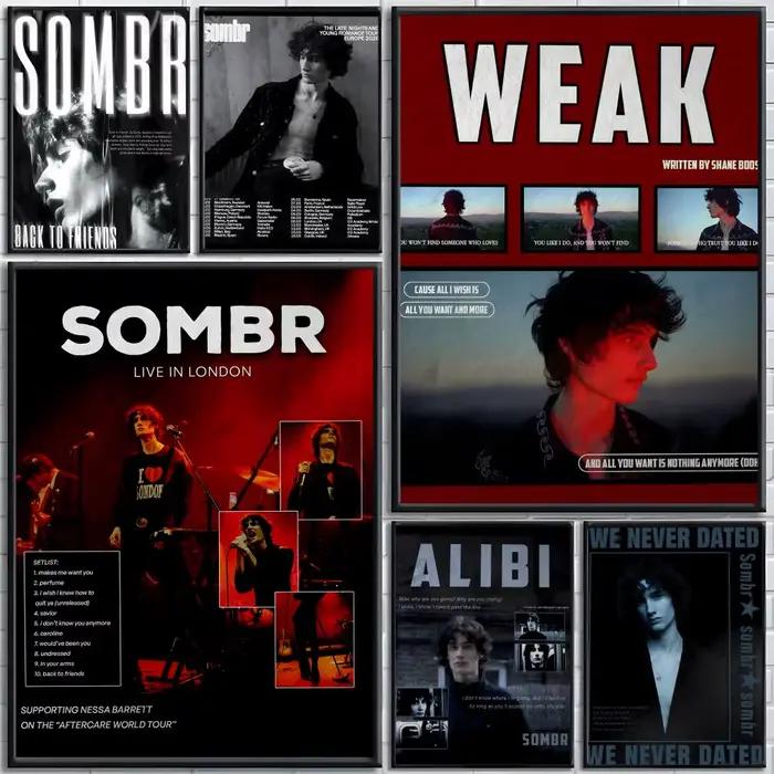 Affiche Singer Sombr, affiche artistique autocollante