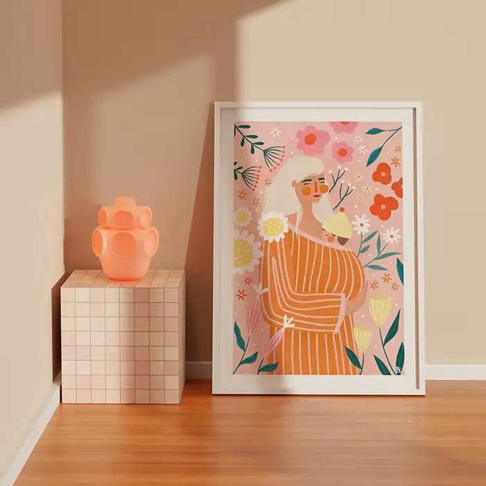 Affiche et peinture sur toile imprimée pour maman et bébé