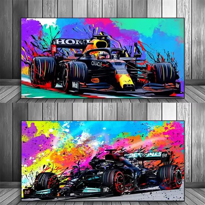 Peinture sur toile colorée populaire moderne