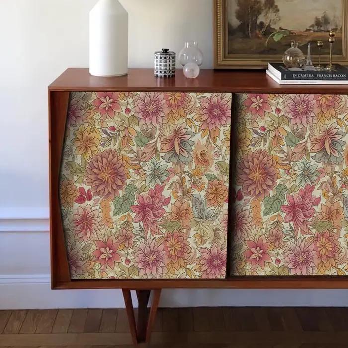 Papier peint floral conviviale ré Bergame pour chambre à coucher
