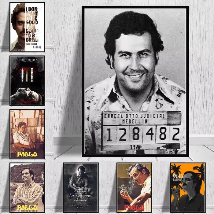 Affiche murale du seigneur Pablo Escobar Narcos Mugshot