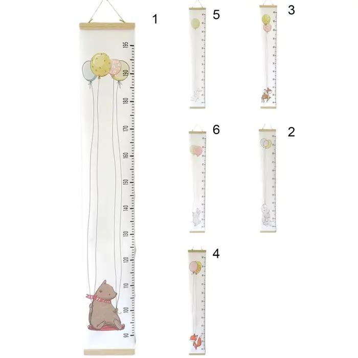 Tableau de croissance mural en bois pour bébé, décoratif, avec règle de mesure de la hauteur, autocollant mural amovible pour chambre d'enfant