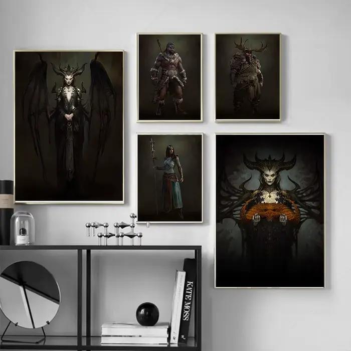 Diablo IV – affiche de jeu HD Lilith imprimée