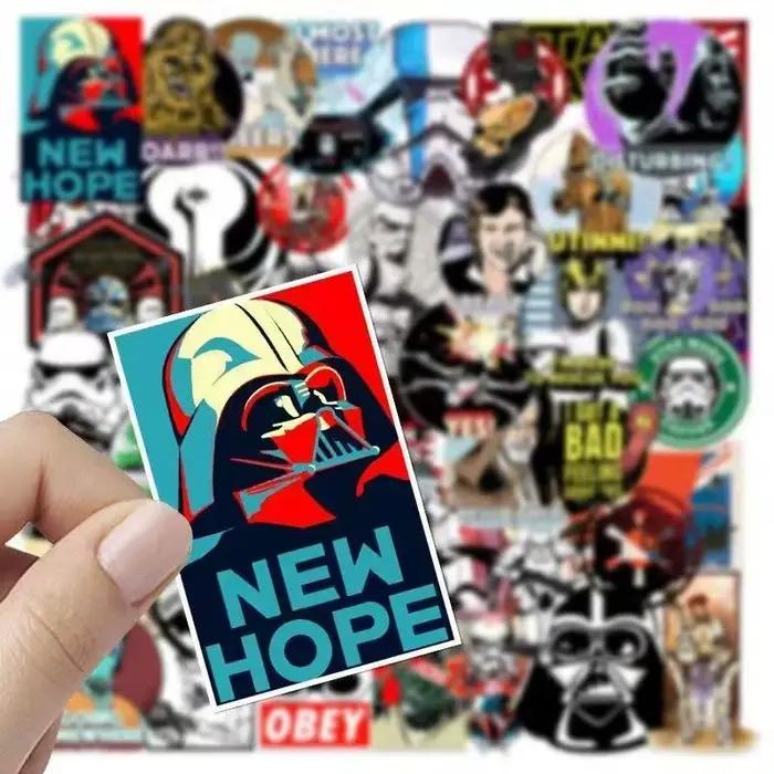 60 autocollants décoratifs créatifs et personnalisés sur le thème de Star Wars