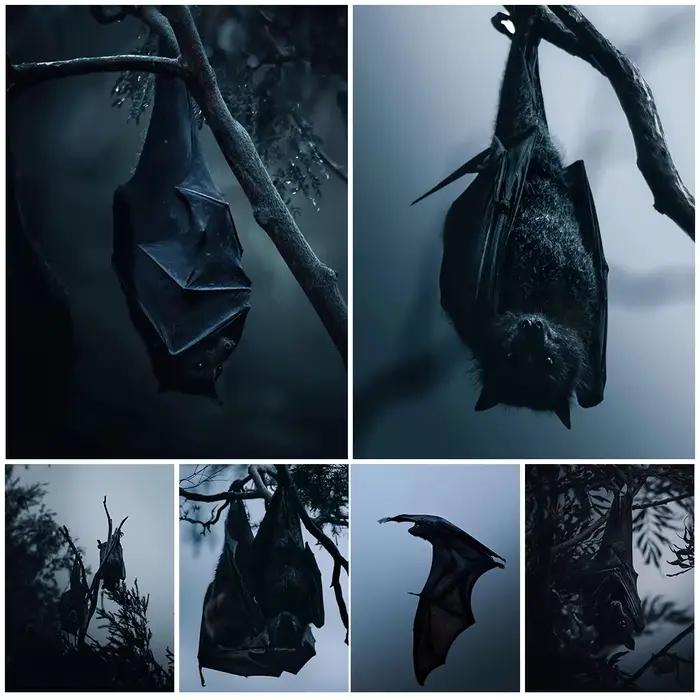 Toile d'art mural le Terrible chauve-souris dans la nuit