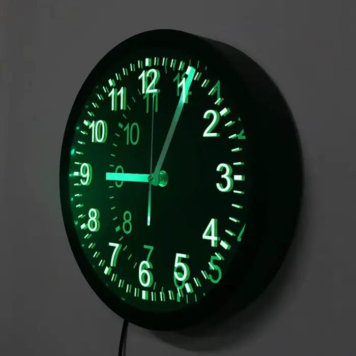 Horloge murale à LED en acrylique
