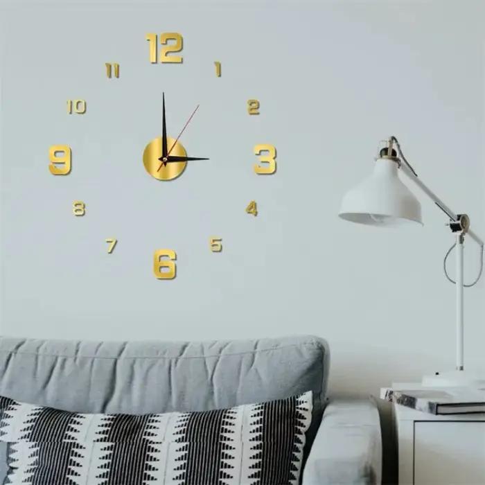 Horloge numérique lumineuse, horloge murale stéréoscopique DIY, horloge silencieuse, horloge murale pour salon, chambre à coucher, décorations pour la maison