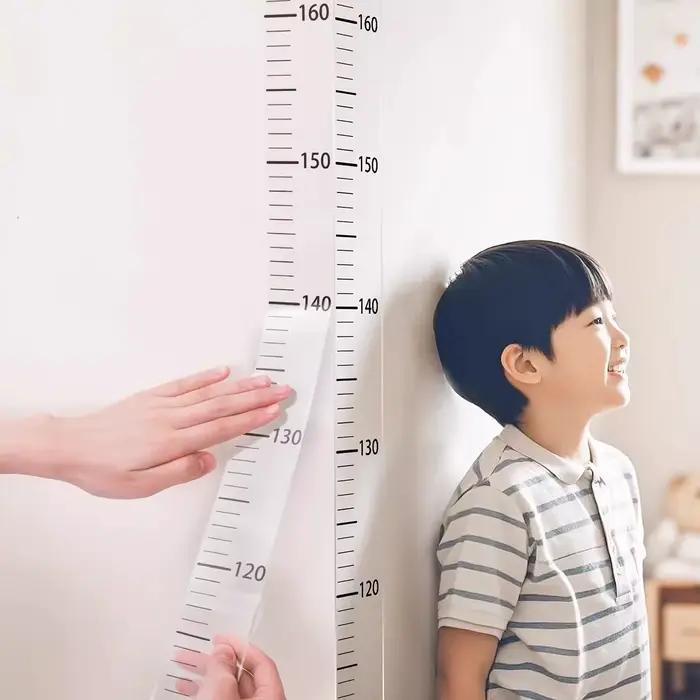 2m Wall Height Measurement Card - Easy-to-Read Durable PC Material Writeable & Removable Ideal for Room Decor