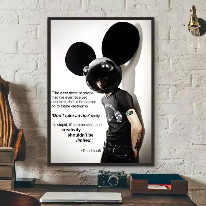 Affiche de D-Deadmau5 DJ affiche HD art collant mur étanche maison salon chambre bar décoration esthétique