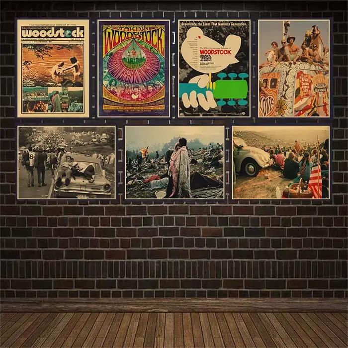 Grandes affiches décoratives en papier kraft