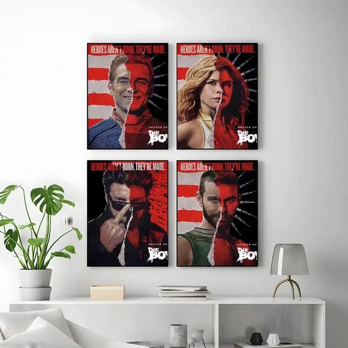 Films The Boys Character Poster HD Art mural auto-adhésif imperméable – Utilisation multi-scènes
