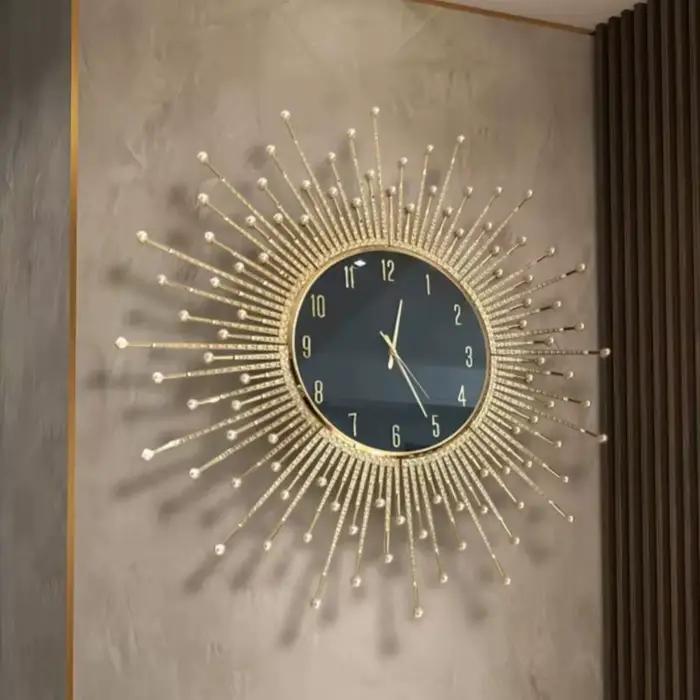Horloge Murale de Luxe Nordique, Décoration Créative pour Salon, Horloge Murale Artistique, Mouvement Intégré, Décoration Intérieure, Reloj De Pared, Articles de Décoration Tendance