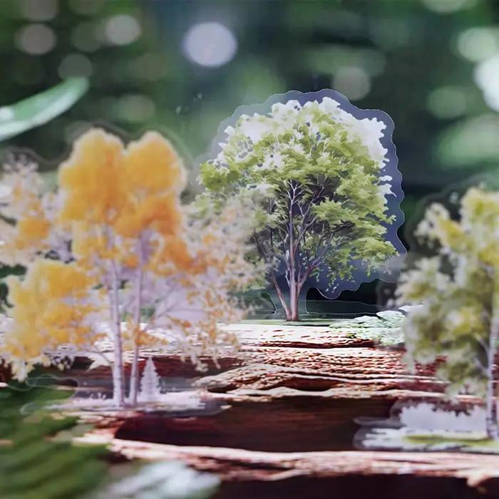 Autocollant adhésif arbre