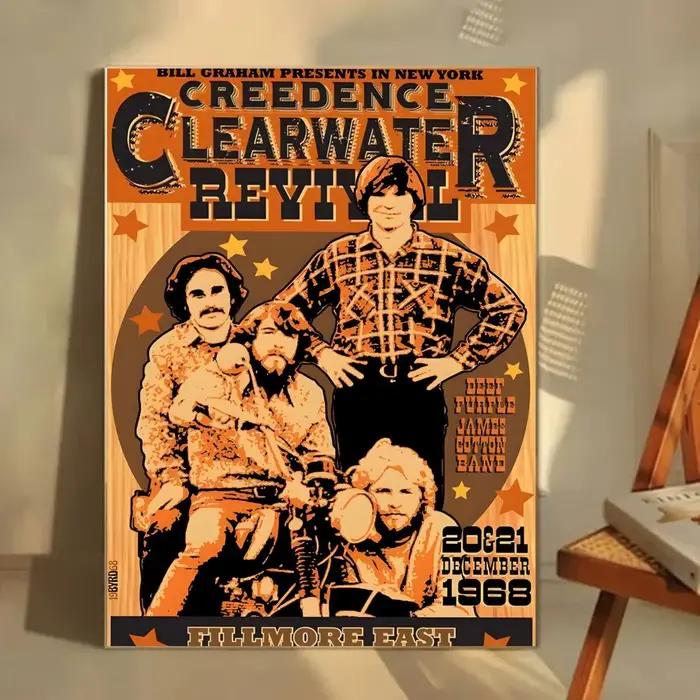Affiche de la légendaire groupe de rock américain C-Creedence Clearwater Revival