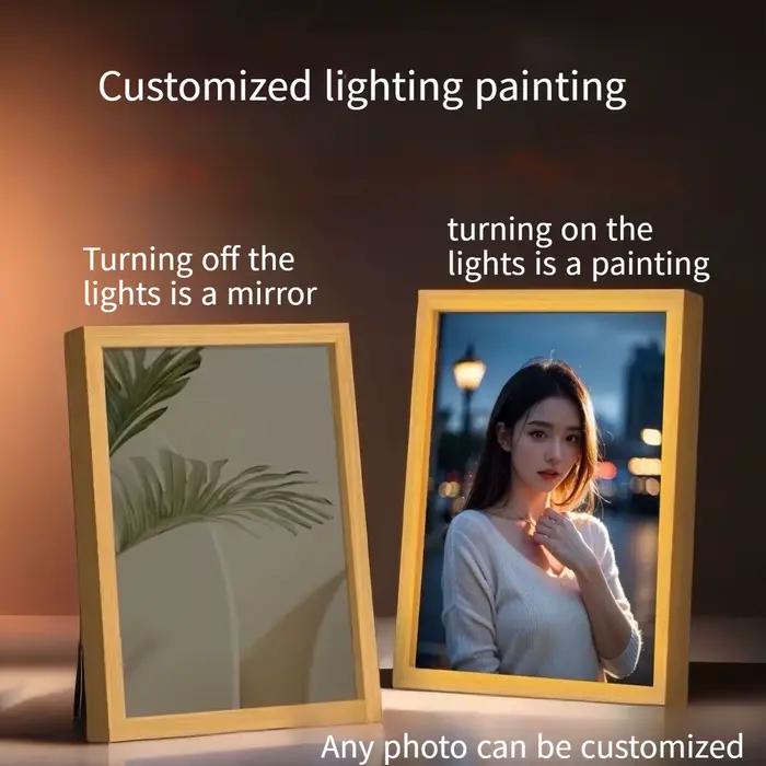 Peinture lumineuse avec éclairage miroir