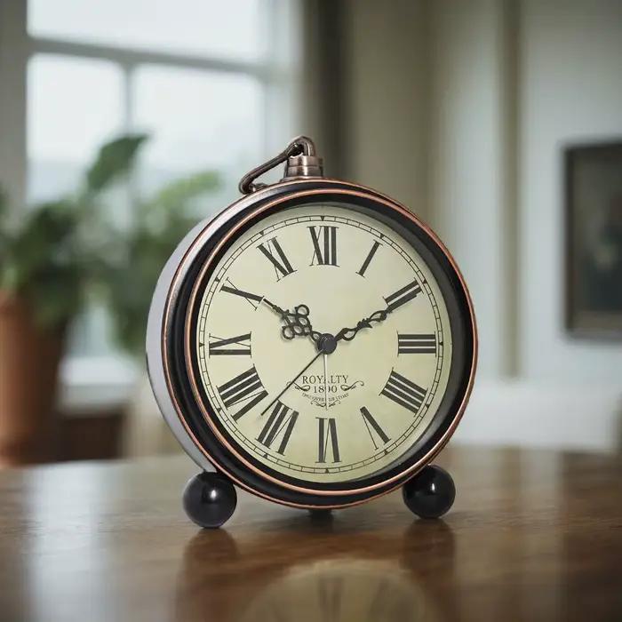 Horloge rétro à base métallique