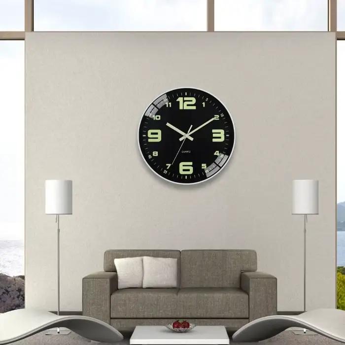 Horloge murale silencieuse à quartz pour la décoration du salon