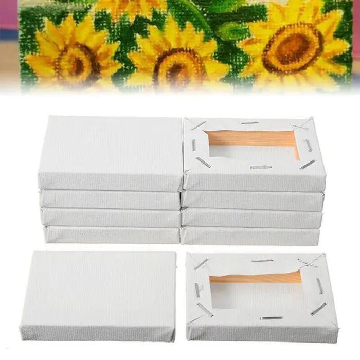 Petit cadre en bois blanc pour toile d'artiste