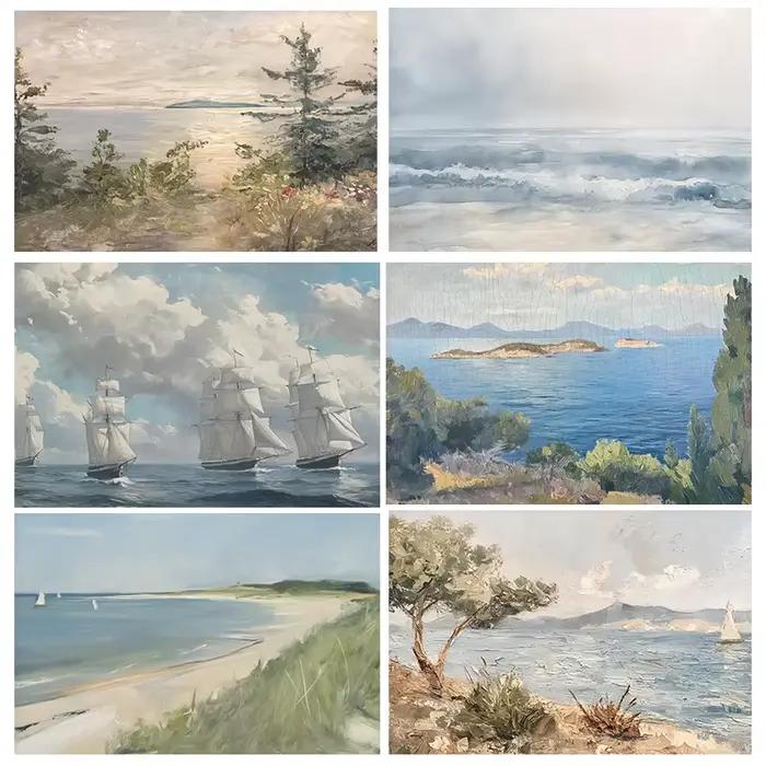 Affiches de paysage costal de mer d'été