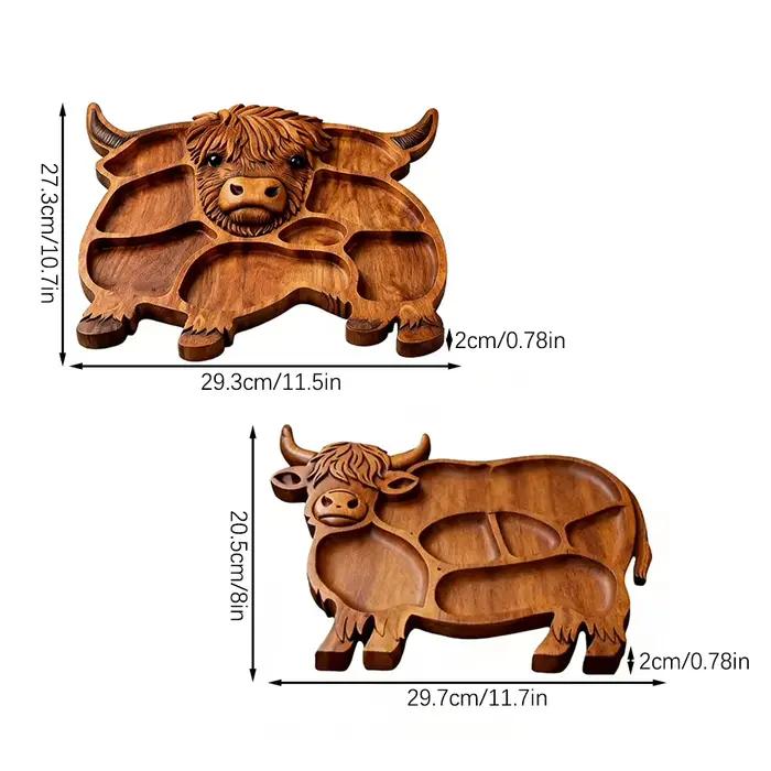 Planche à charcuterie en bois Highland-Cow
