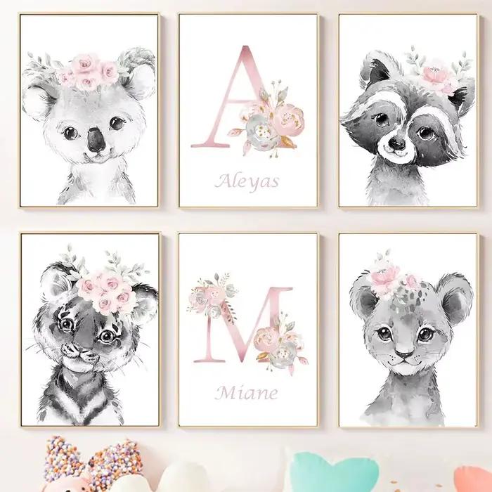 Affiche de décoration d'animaux mignons